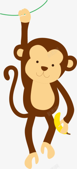 拿香蕉的猴子素材