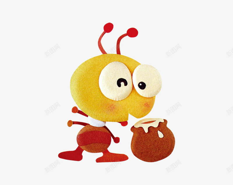 卡通可爱蜜蜂png免抠素材_88icon https://88icon.com 卡通 可爱 蜂蜜罐子 蜜蜂