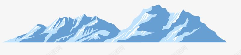 蓝色雪山png免抠素材_88icon https://88icon.com 冰雪 天寒地冻 蓝色 雪山