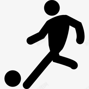 球球免抠素材足球运动员设置球图标图标