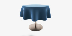 蓝色桌子装饰元素素材