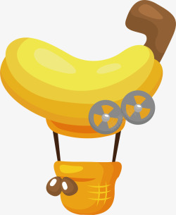 卡通水果气球香蕉素材