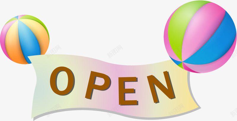 卡通精美开业open气球矢量图ai免抠素材_88icon https://88icon.com open 卡通 开业 气球 矢量图 精美 英文开业