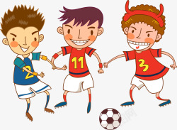 踢足球的儿童足球运动员素材