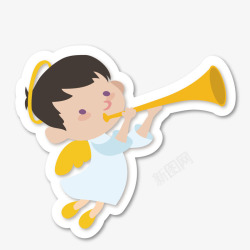 吹号天使素材
