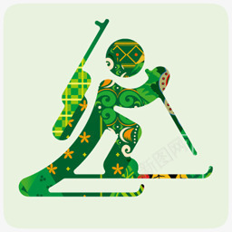 冬季两项越野滑雪射击比赛项目图图标图标