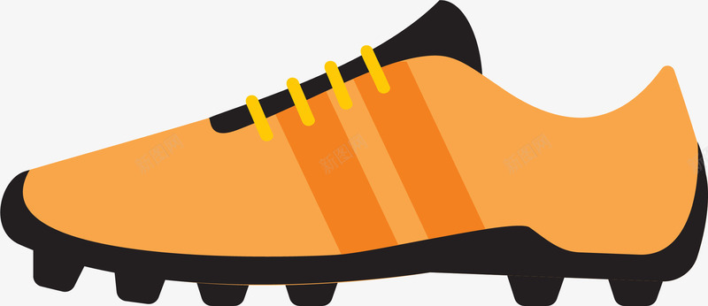 足球卡通足球鞋图标UI矢量图图标