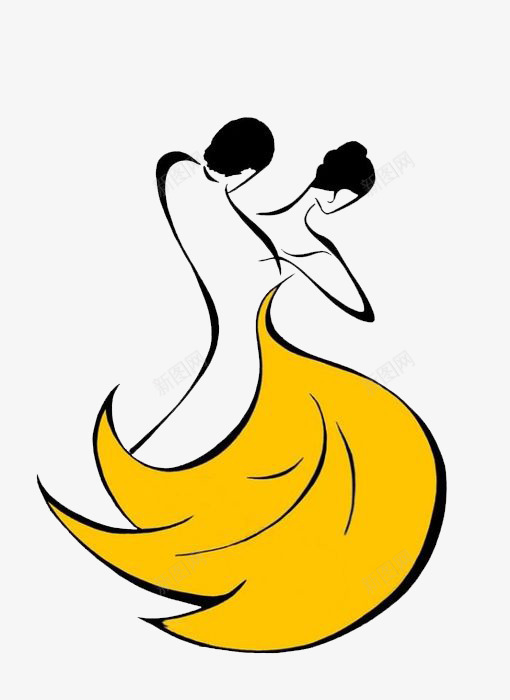 创意香蕉变形人物png免抠素材_88icon https://88icon.com 拉丁舞 跳舞舞动 香蕉裙子 黄色
