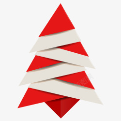 折纸圣诞树卡通图素材