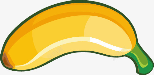 手绘黄色香蕉可爱png免抠素材_88icon https://88icon.com 可爱 香蕉 黄色