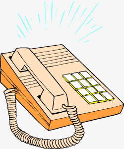卡通家庭通讯电话素材
