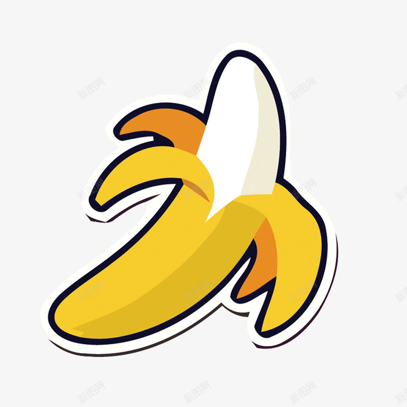 剥开皮的香蕉png免抠素材_88icon https://88icon.com 剥皮 素材 香蕉