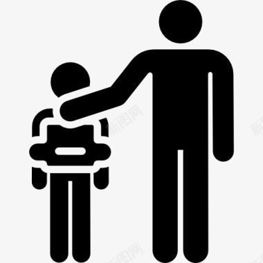 父亲抱孩子家庭图标图标