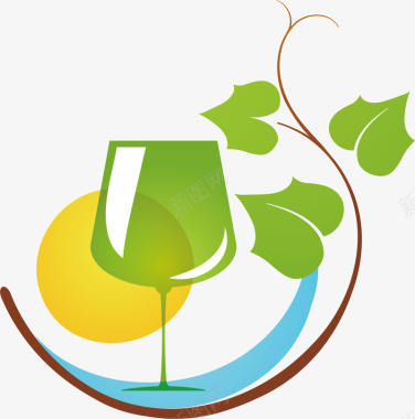 酒水酒杯白酒logo矢量图图标图标