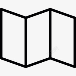 折叠文档折叠的纸地图图标高清图片