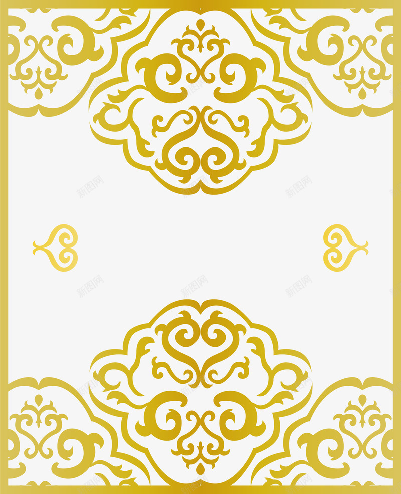 金色镂空花纹png免抠素材_88icon https://88icon.com 欧式花纹 金箔纸 金色花纹 镂空花纹