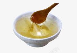 瓷碗里的洋槐蜂蜜素材