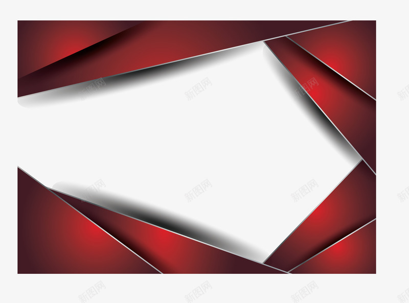 暗红色折纸装饰框矢量图ai免抠素材_88icon https://88icon.com 折纸 折纸边框 暗红色 矢量png 红色边框 装饰框 矢量图