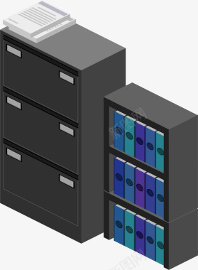 手绘文件柜图标图标