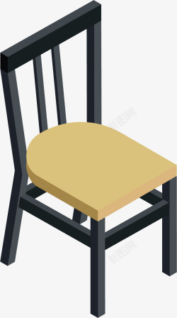 黑色坐垫设计黑色的凳子矢量图高清图片