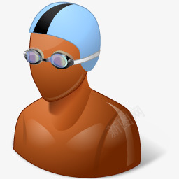 体育运动运动游泳者男性黑暗的图标图标