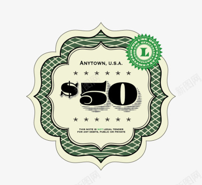 钞票装饰元素图标图标