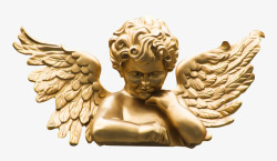 低头的小天使雕塑素材