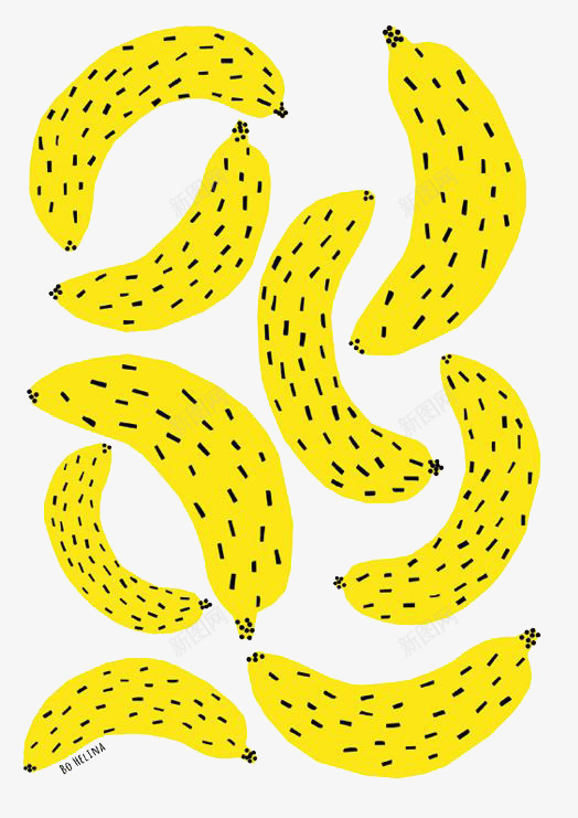 创意黄色香蕉png免抠素材_88icon https://88icon.com 创意 创意图 香蕉