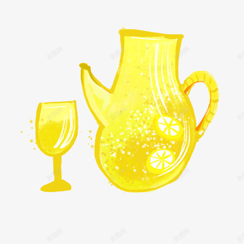 酒壶酒杯png免抠素材_88icon https://88icon.com 卡通 手绘 酒壶 酒杯