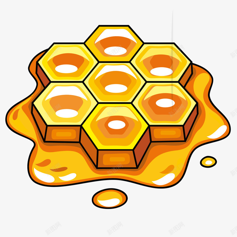 野生蜂蜜卡通插画矢量图ai免抠素材_88icon https://88icon.com 甜 矢量图 美味蜂蜜 蜂窝 蜂蜜手绘 蜜糖 蜜蜂窝 野生蜂蜜卡通插画