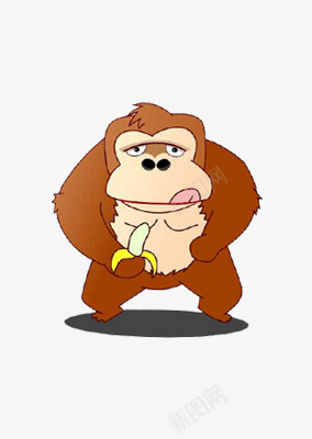 卡通可爱大猩猩吃香蕉png免抠素材_88icon https://88icon.com 卡通 可爱 猩猩 香蕉