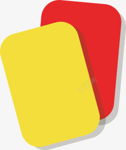 红黄牌体育运动介绍矢量图素材
