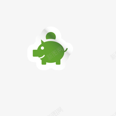 绿色小猪图标图标