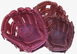 皮质棕色棒球手套素材