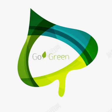 绿色植物种植服务标志图标图标