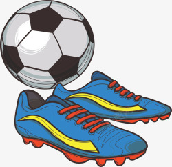 足球比赛蓝色球鞋矢量图素材
