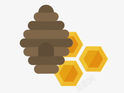 蜂蜜蜂窝卡通素材