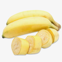 黄色小清新美食小米蕉水果产素材