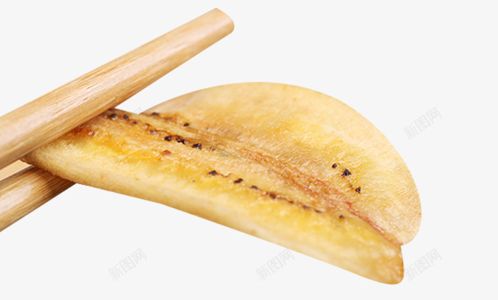 筷子夹起的香蕉片png免抠素材_88icon https://88icon.com 香蕉干