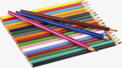 彩色铅笔装饰文具校园风素材
