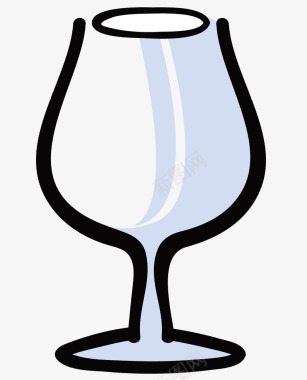 酒瓶酒杯一个高脚杯矢量图图标图标