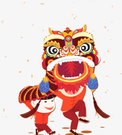 春节喜庆舞狮活动素材