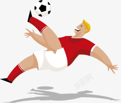 飞踢世界杯踢足球的男人高清图片