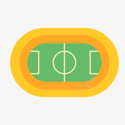 黄色圆弧体育场元素矢量图素材