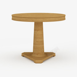 圆木桌一张木制古典圆形木桌高清图片