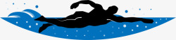 体育运动符号游泳男人矢量图高清图片