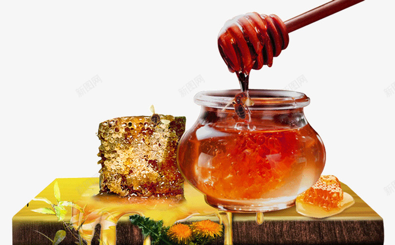 新鲜的蜂蜜png免抠素材_88icon https://88icon.com 搅拌 甜味 自然 蜂巢 蜂蜜