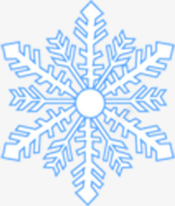 蓝色雪花镂空圣诞素材