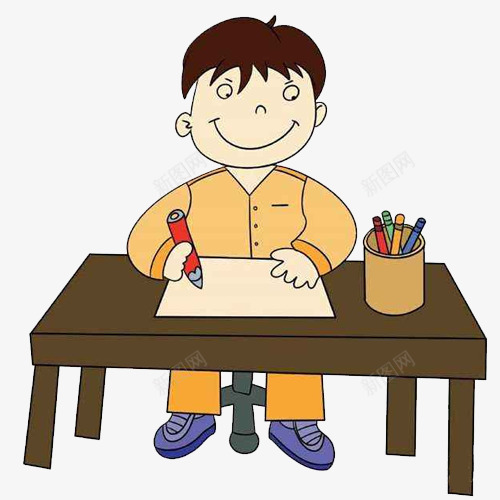 在桌子上办公的简笔画png免抠素材_88icon https://88icon.com 卡通 卡通画 学习 手绘 桌子 桌子简笔画 简笔画 简笔绘画
