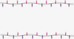 粉紫色节日彩灯素材